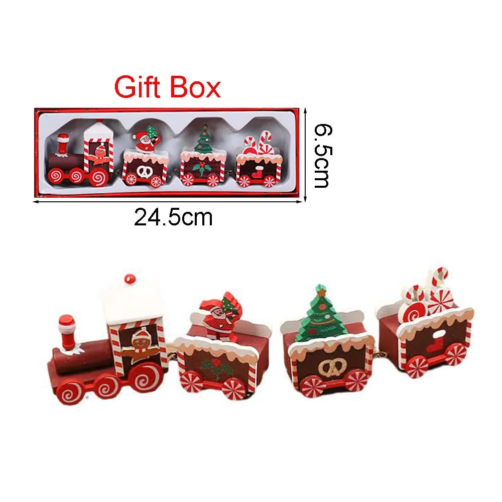 Train de Noël en Bois