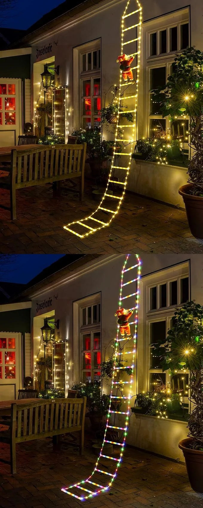 Guirlande LED Père Noël Grimpant