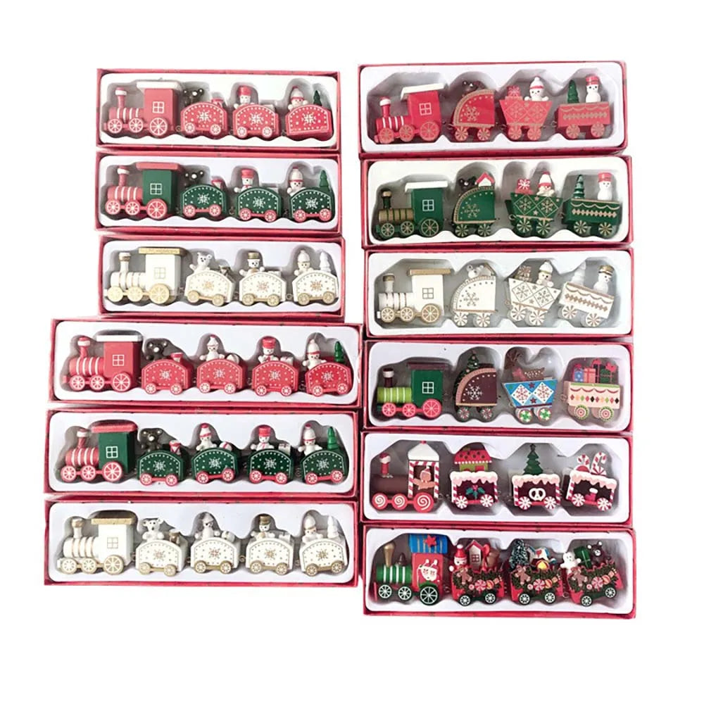 Train de Noël en Bois