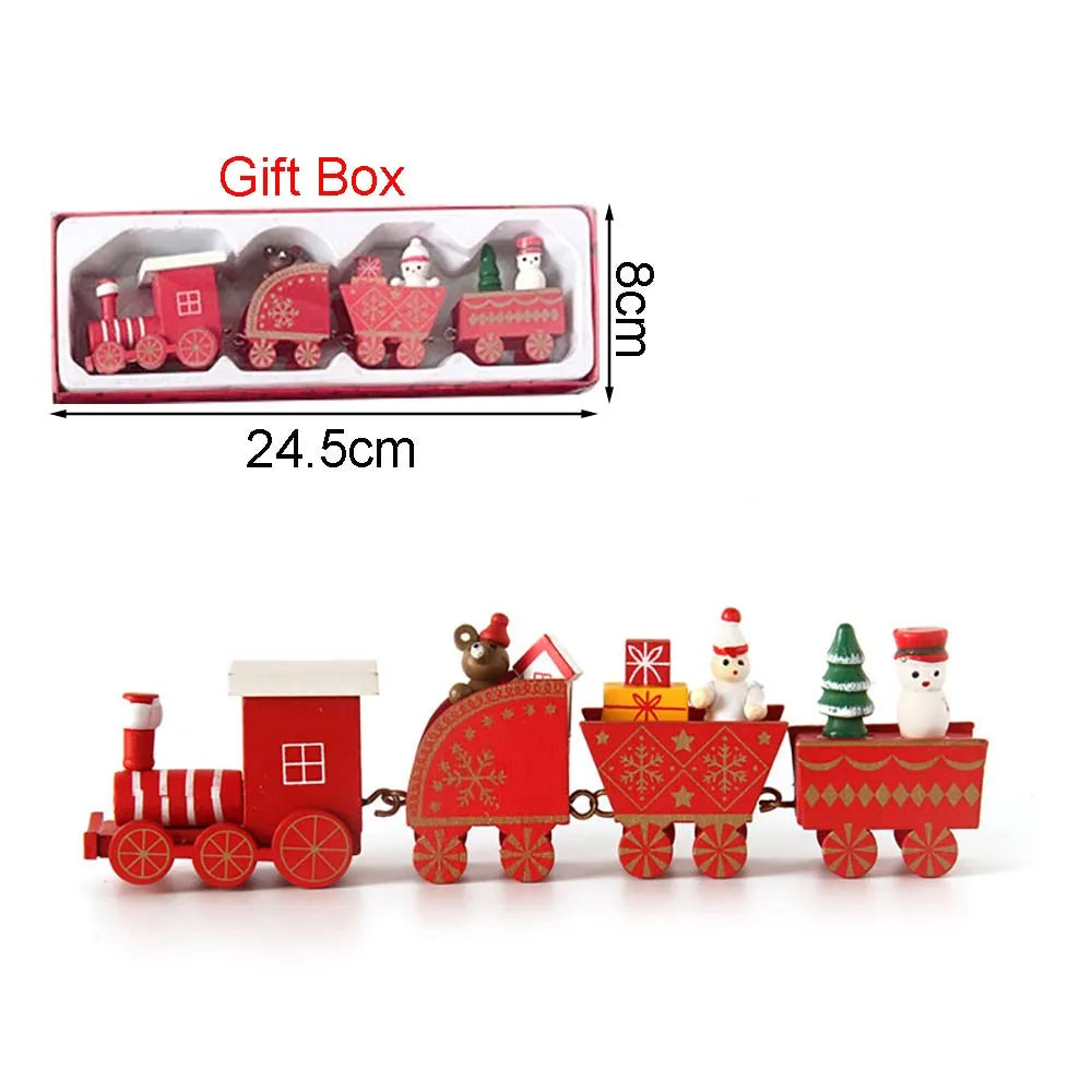 Train de Noël en Bois