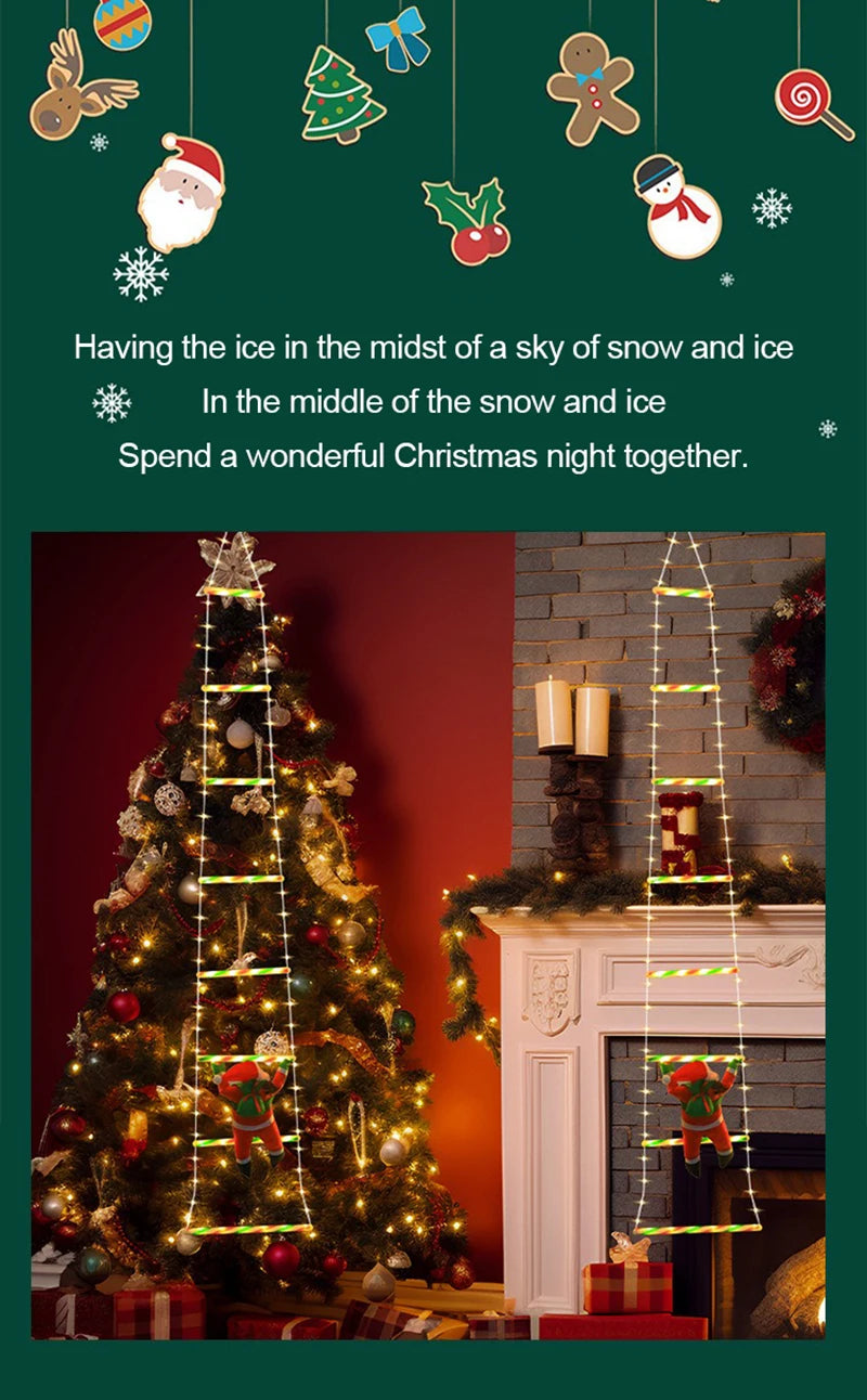 Guirlande LED Père Noël Grimpant