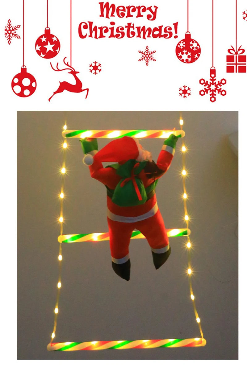 Guirlande LED Père Noël Grimpant