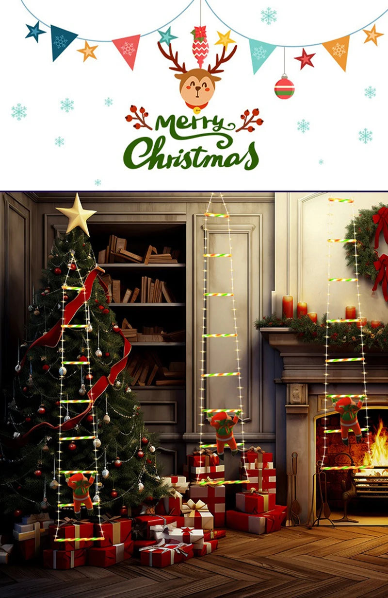 Guirlande LED Père Noël Grimpant