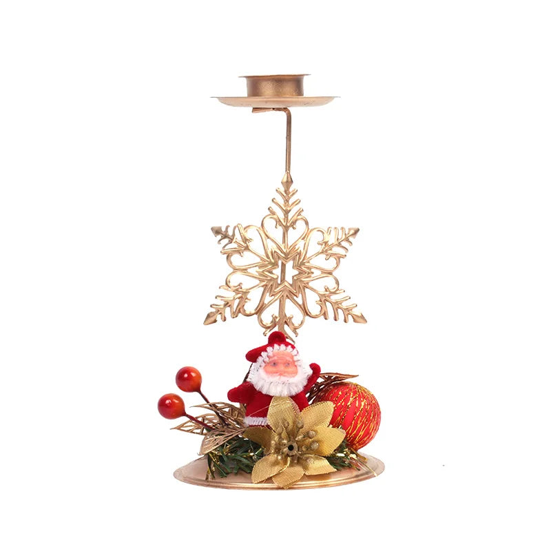 Bougeoir de Noël Doré