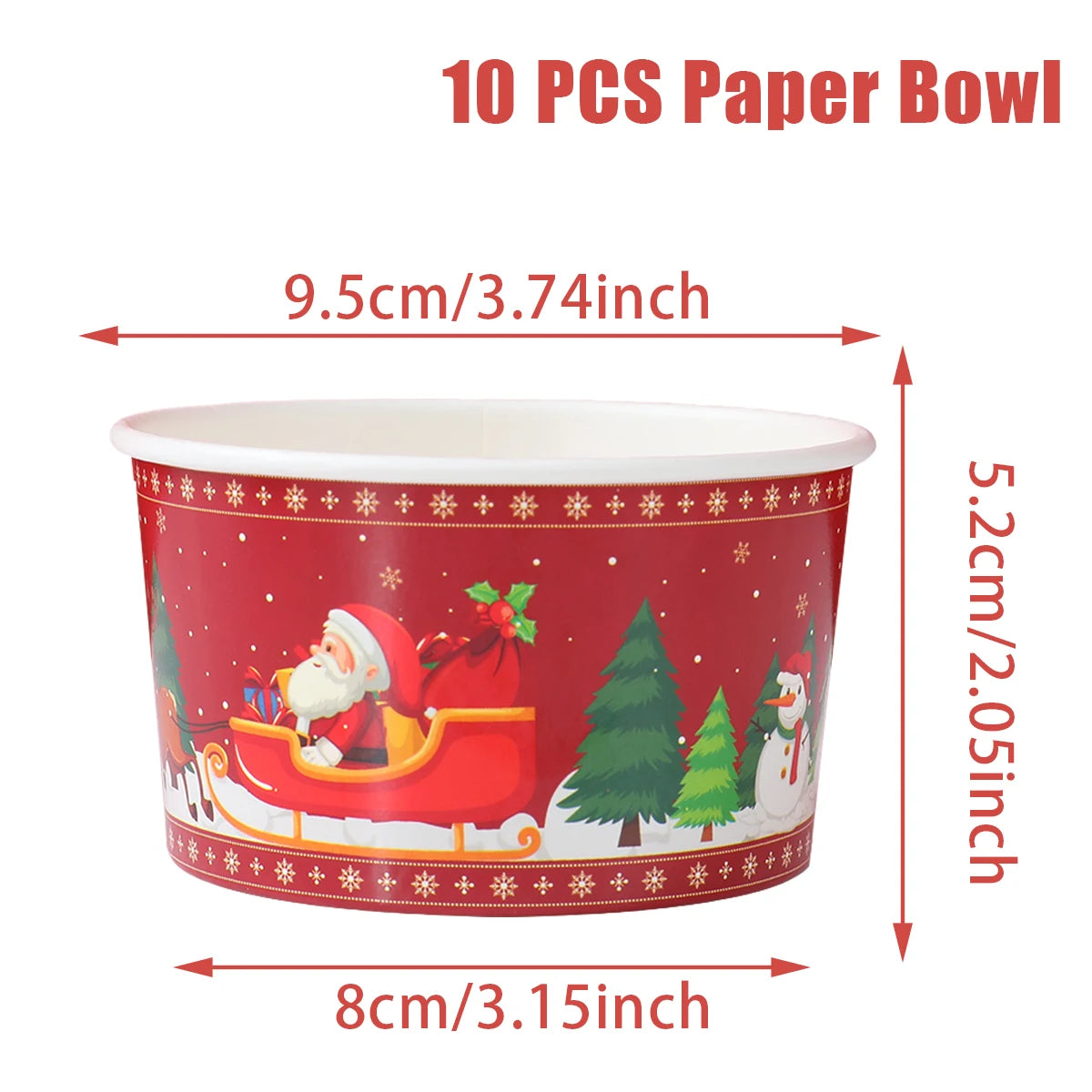 Bols Jetables de Noël