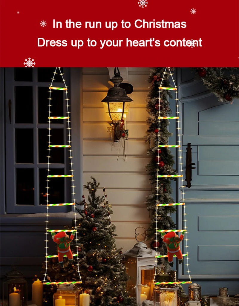 Guirlande LED Père Noël Grimpant