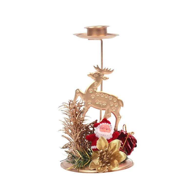 Bougeoir de Noël Doré
