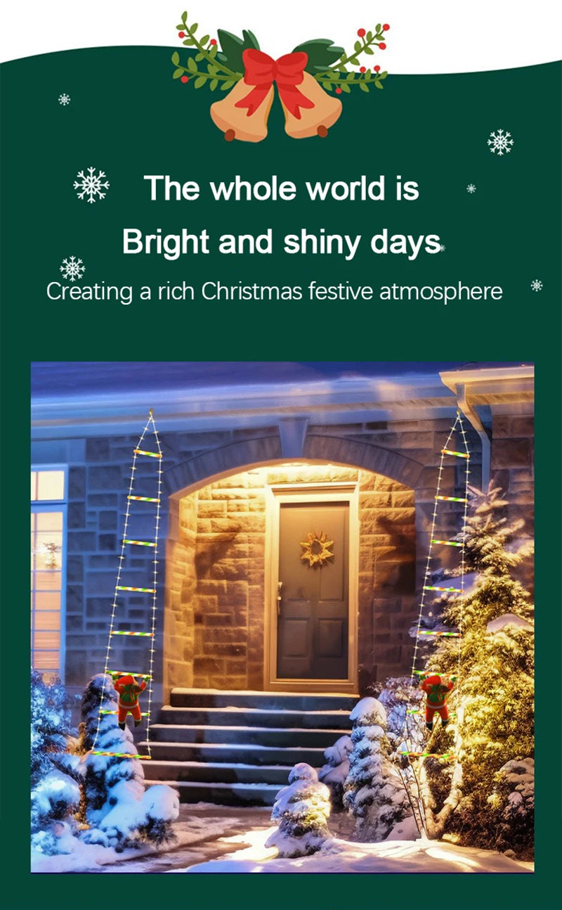 Guirlande LED Père Noël Grimpant
