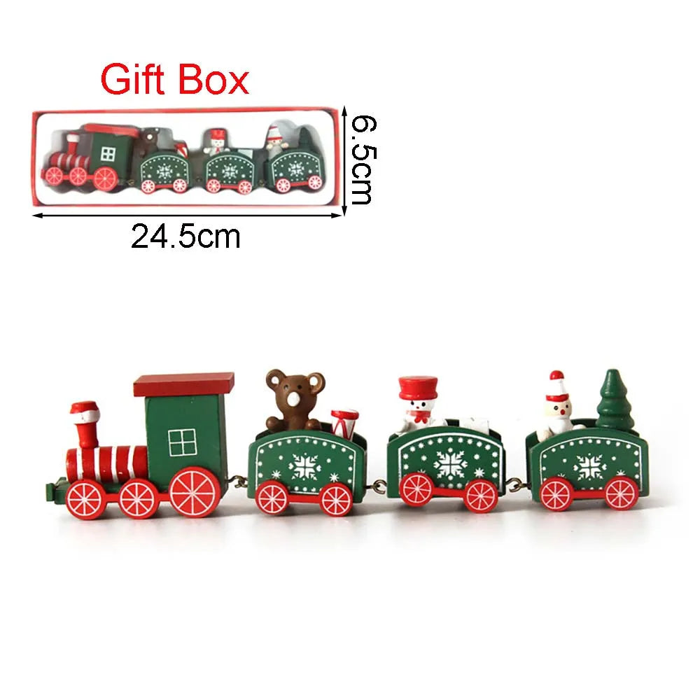 Train de Noël en Bois