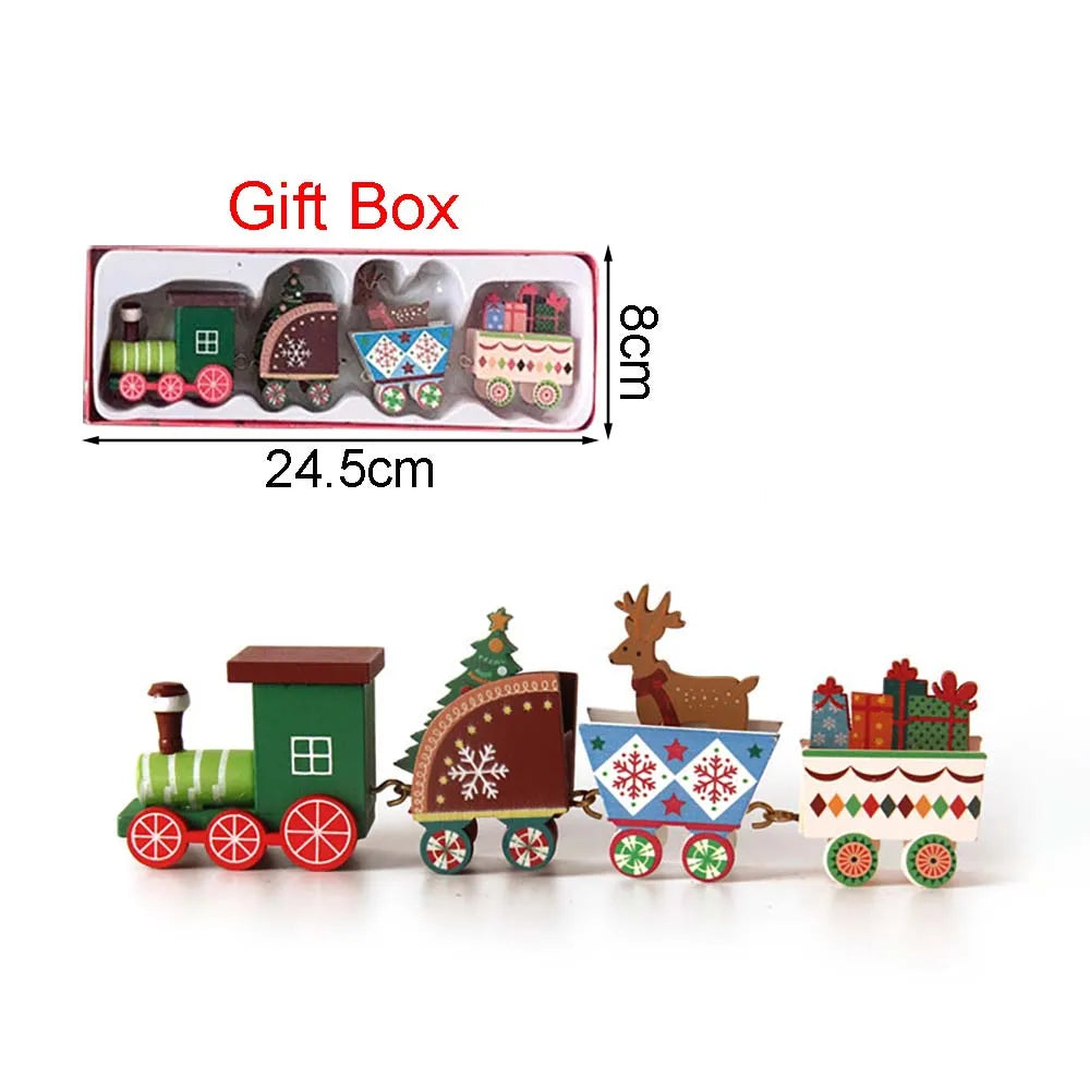 Train de Noël en Bois