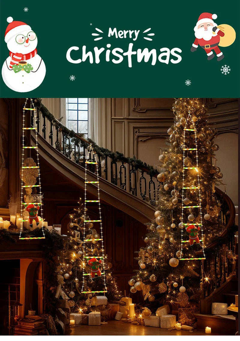 Guirlande LED Père Noël Grimpant