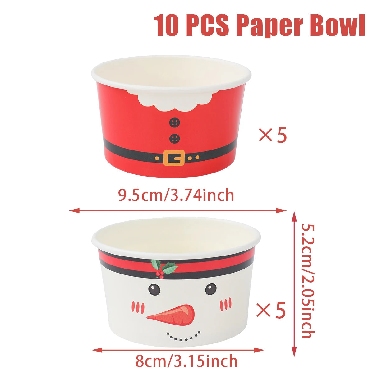 Bols Jetables de Noël
